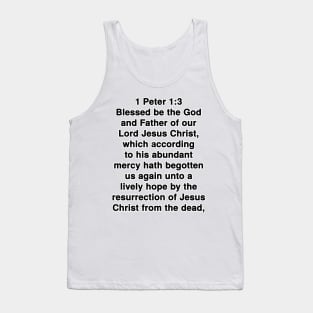 1 Peter 1:3  King James Version (KJV) Bible Verse Typography Tank Top